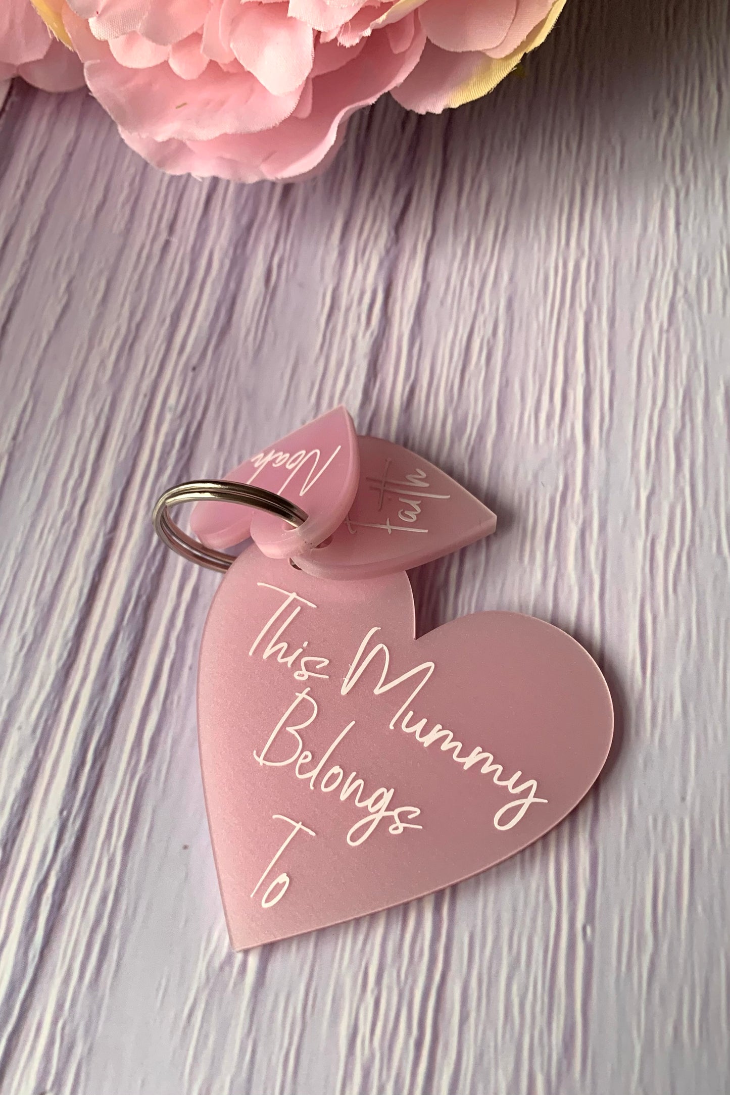 Personalised Heart Keyring