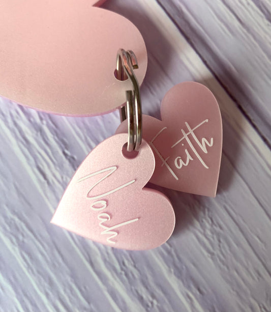 Personalised Heart Keyring