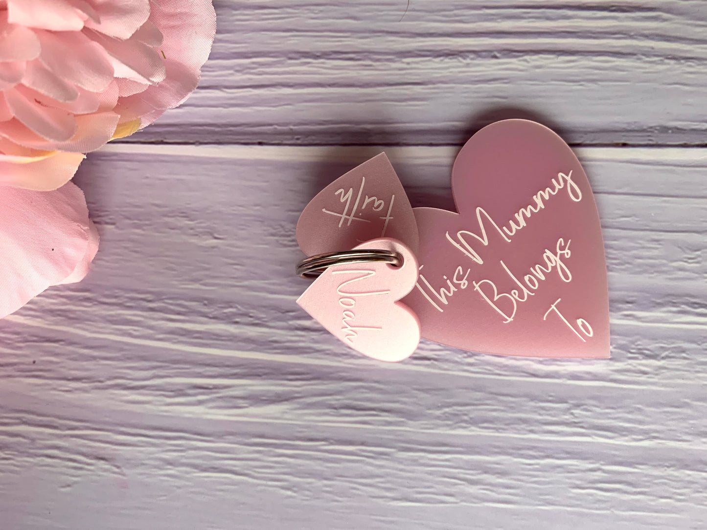 Personalised Heart Keyring